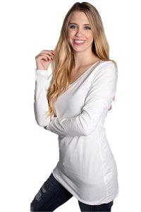 Women's Long Sleeve V Neck Top