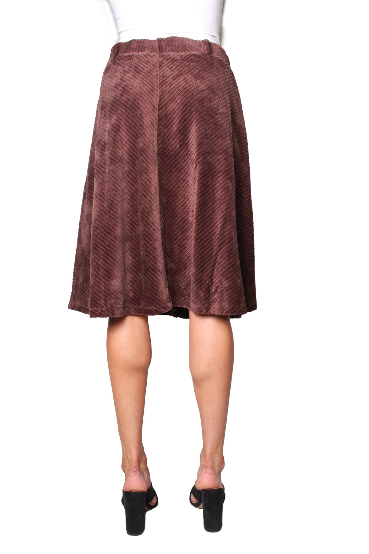 Women’s Corduroy High Waisted Button Down Skirt