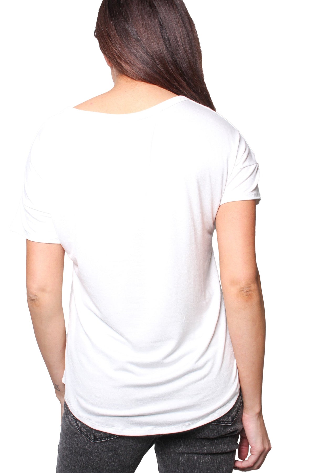 Women's Plus Short Sleeve Round Neck Basic Top