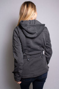 Women's Double Breasted Jacket with Hoodie