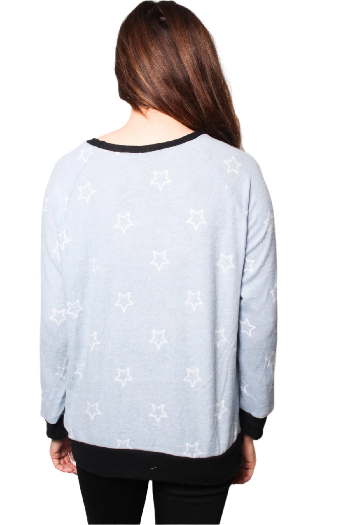 Women's Star Print Raglan Top