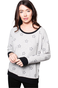 Women's Star Print Raglan Top
