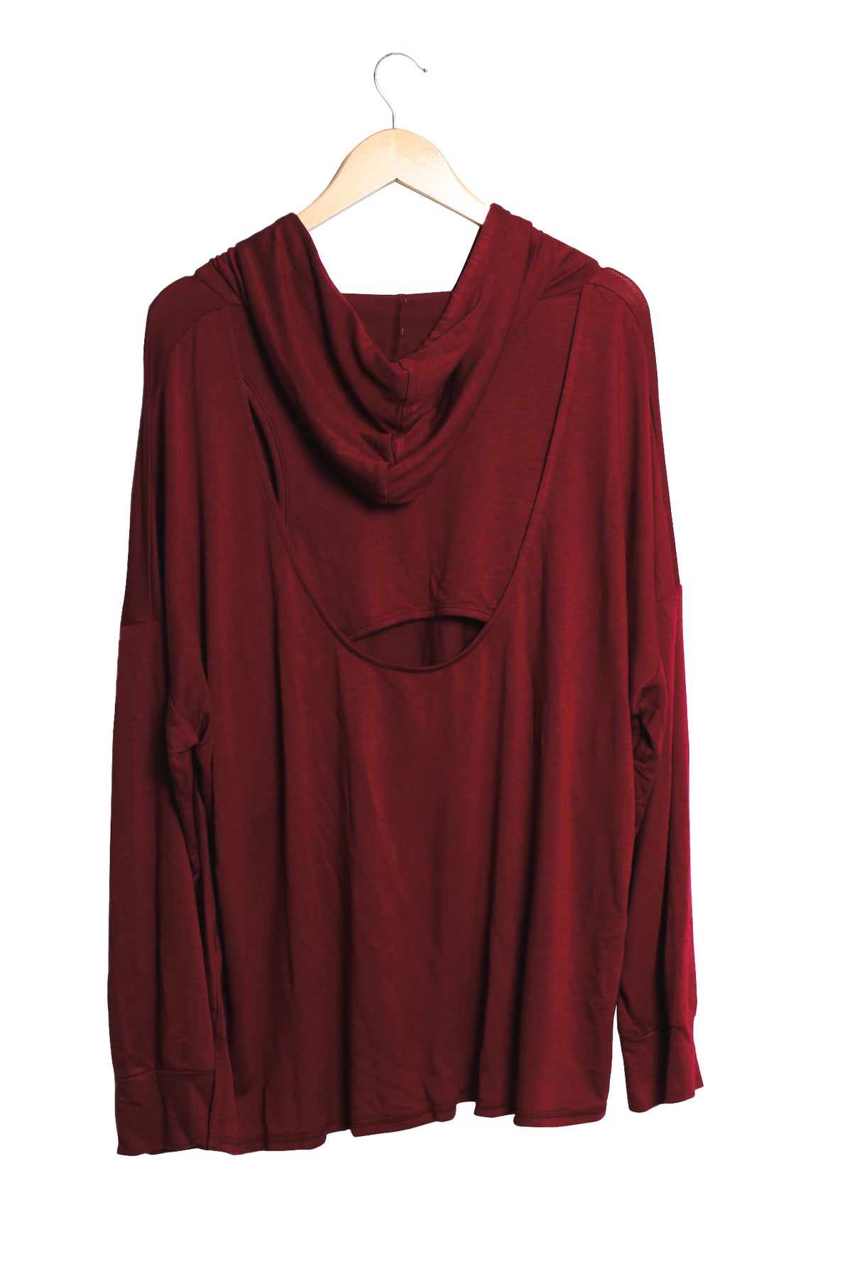 Women's Long Sleeves Pocketed Drawstring Hoodie