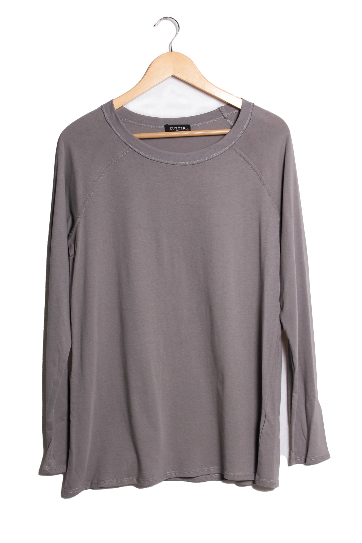 Women's Long Sleeve Round Neck Solid Top