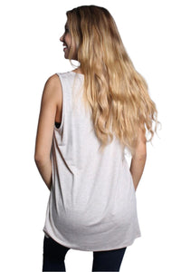 Women's Sleeveless Round Neck Solid Top