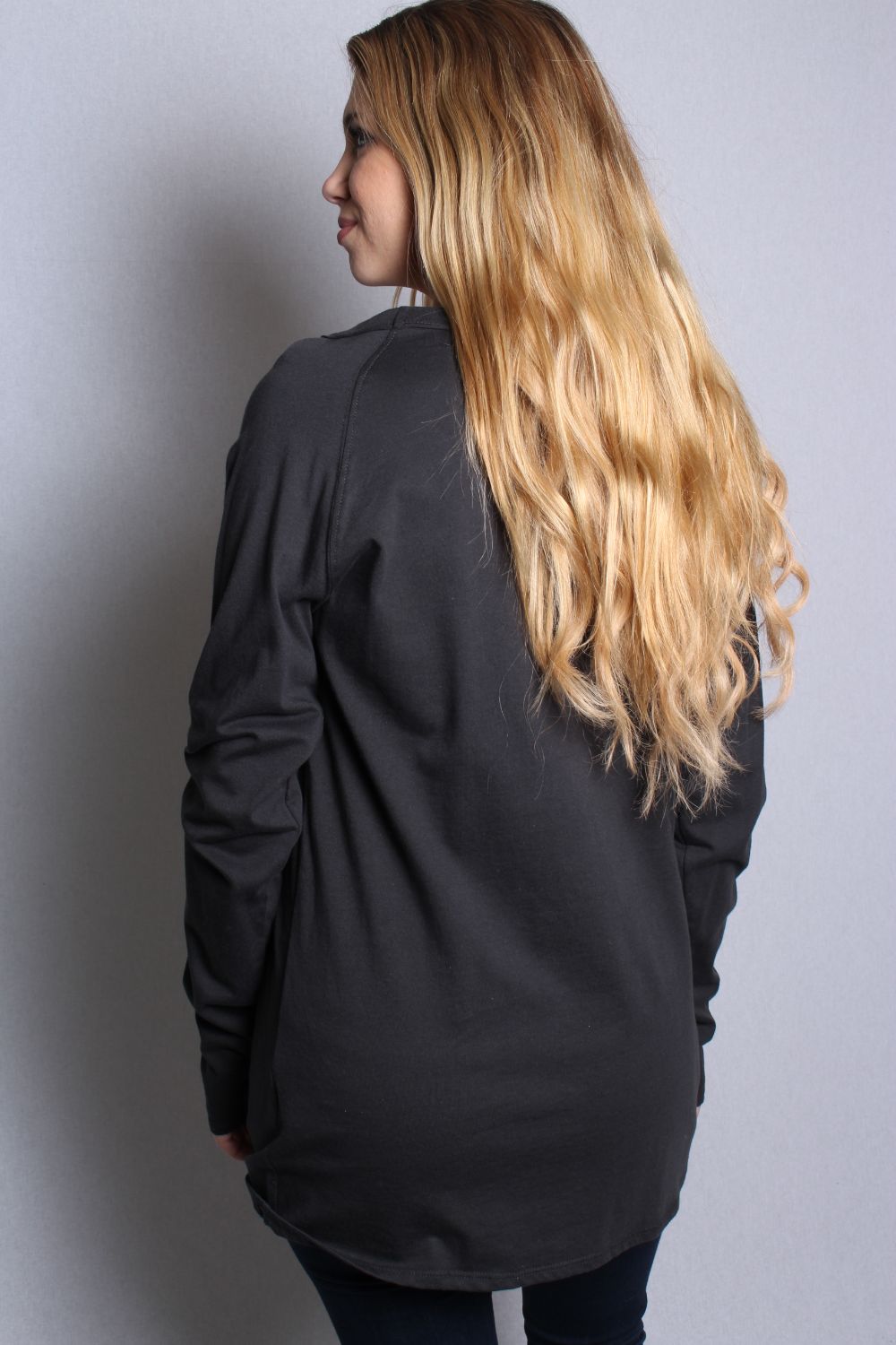 Women's Long Sleeve Loose Fit Solid Top