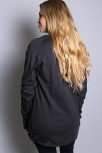 Women's Long Sleeve Loose Fit Solid Top