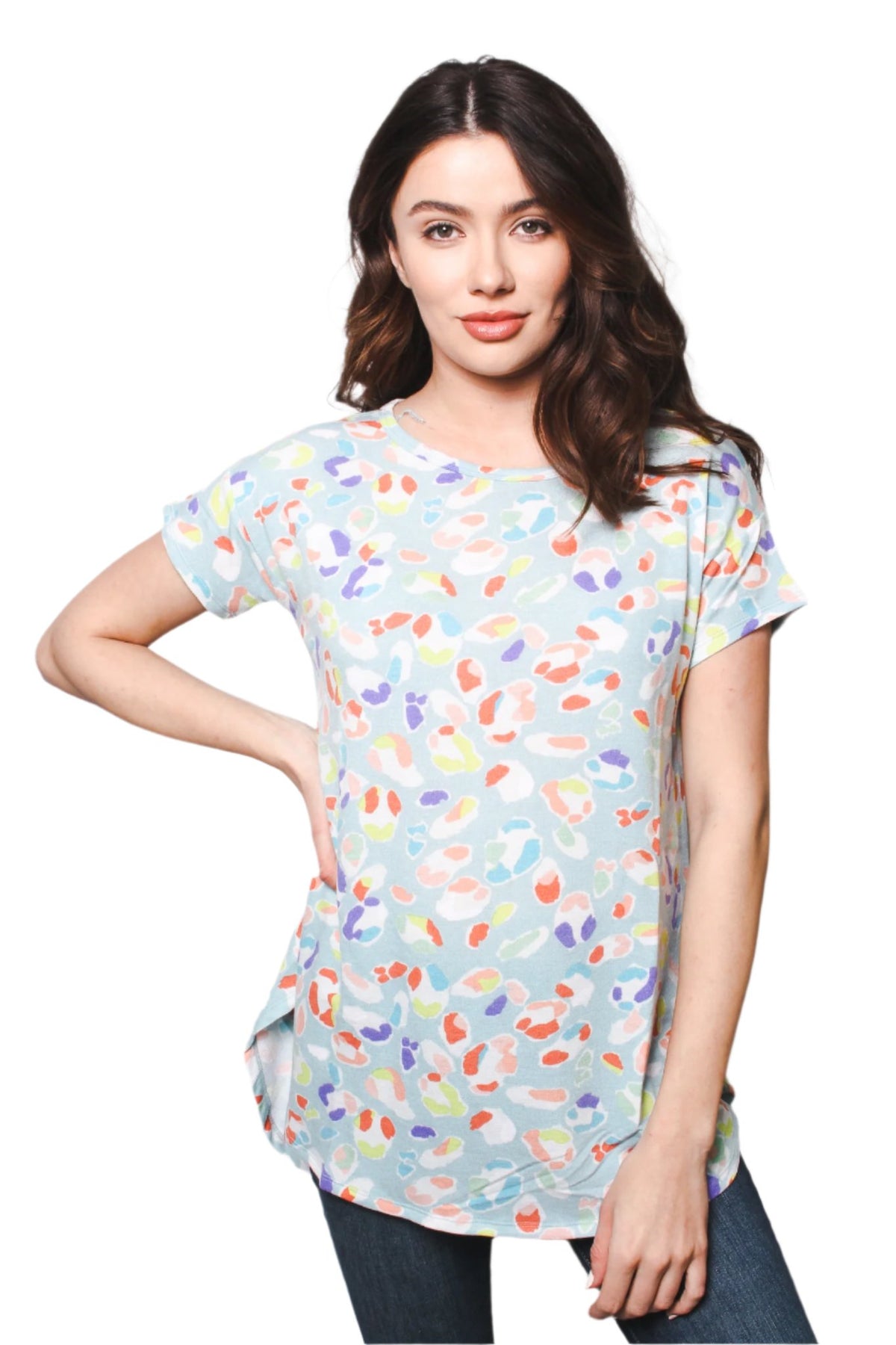Women's Short Sleeve Round Hem Soft T-Shirt