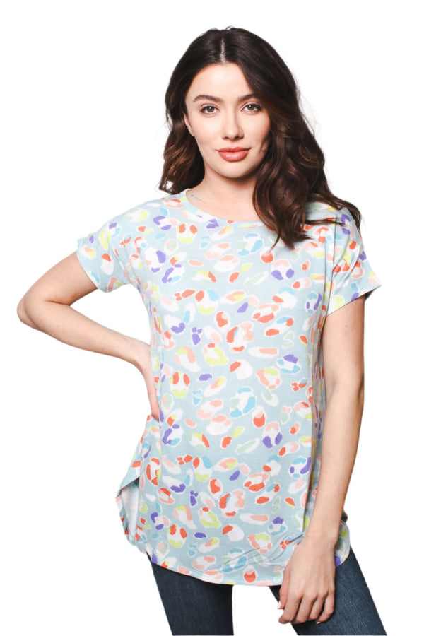 Women's Short Sleeve Round Hem Soft T-Shirt