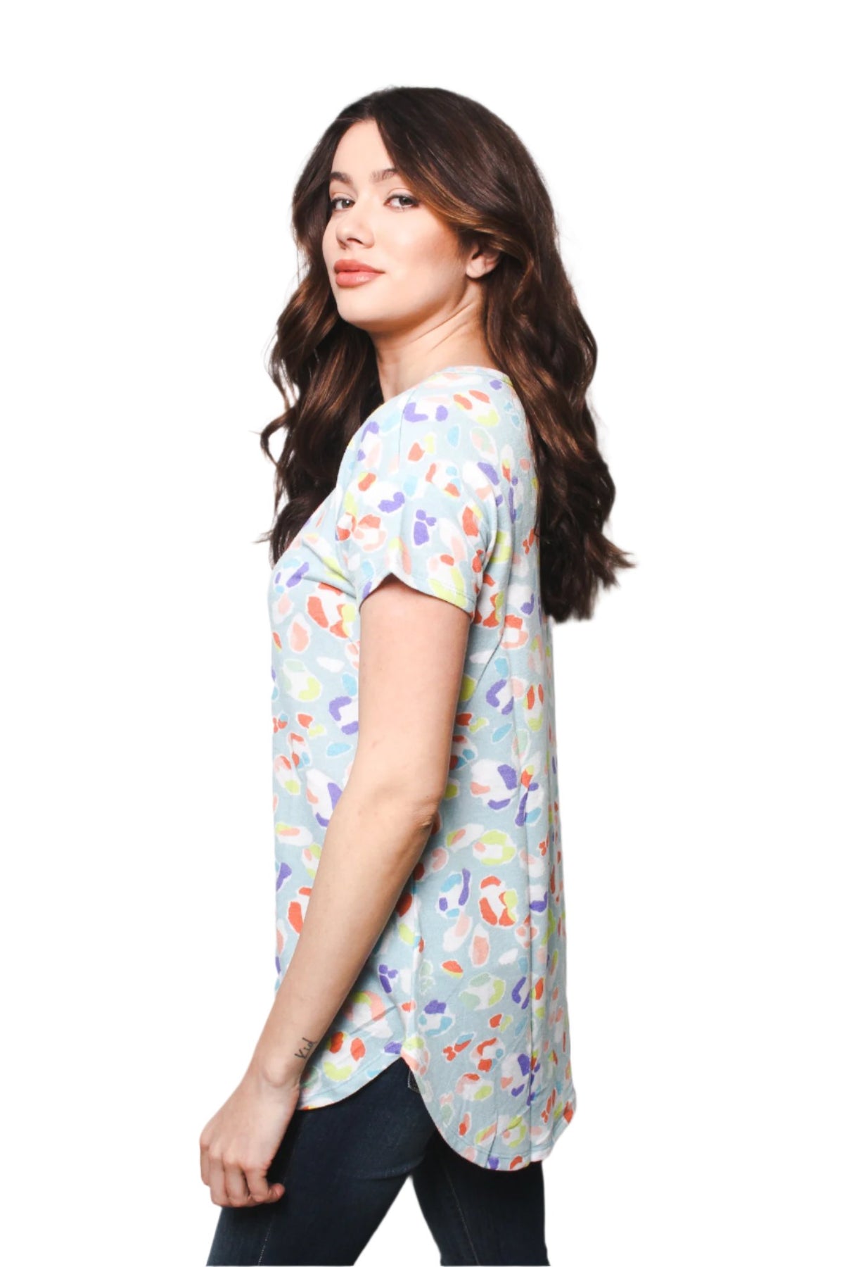 Women's Short Sleeve Round Hem Soft T-Shirt