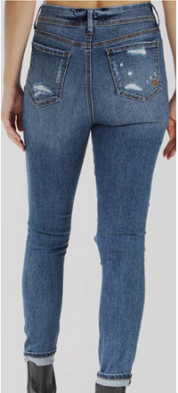 Women's High Waist Distressed Skinny Jeans