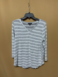 Women's 3/4th Sleeve V Neck Stripe Top
