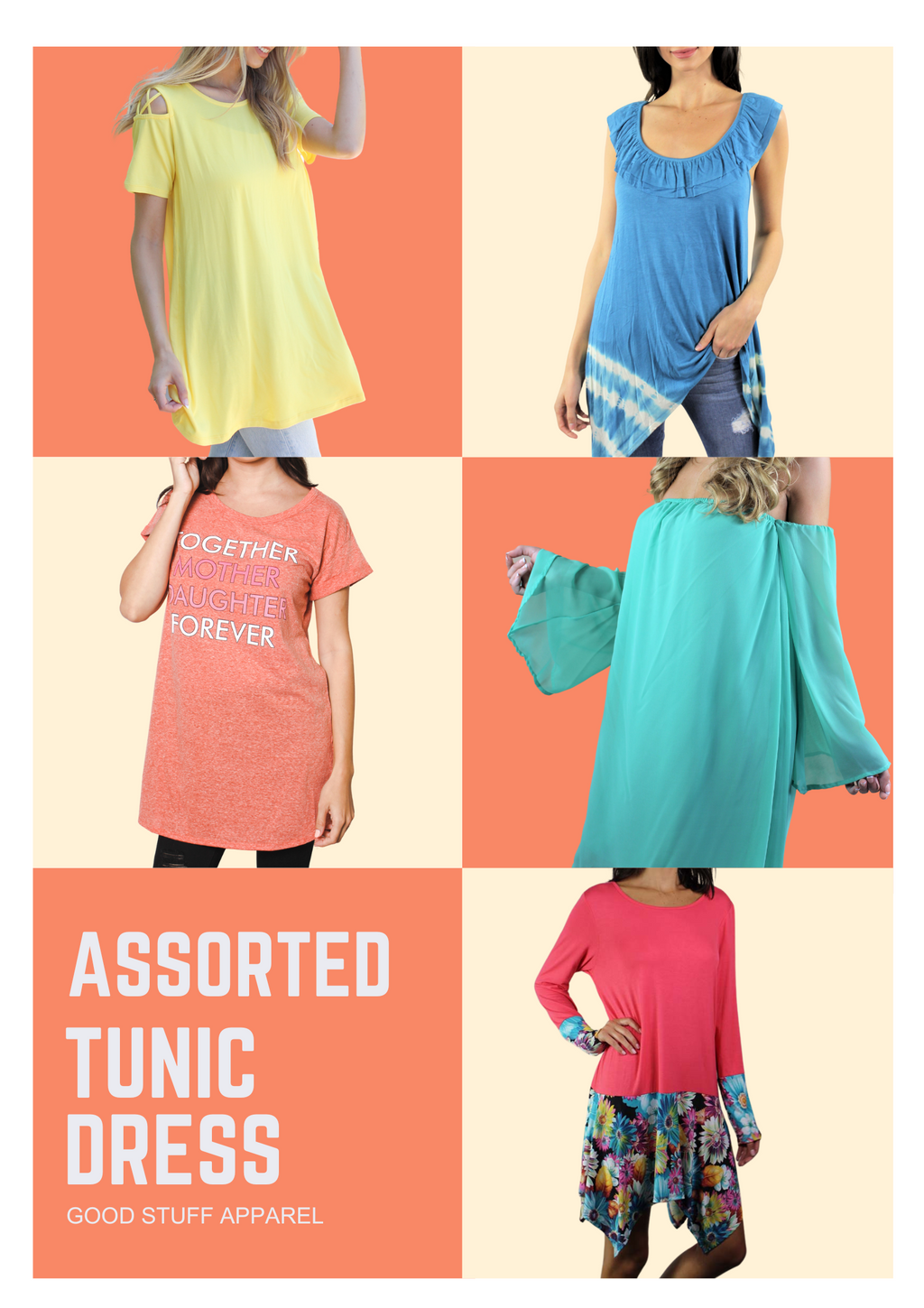 ASSORTED Women's Tunic Dress with Sleeves