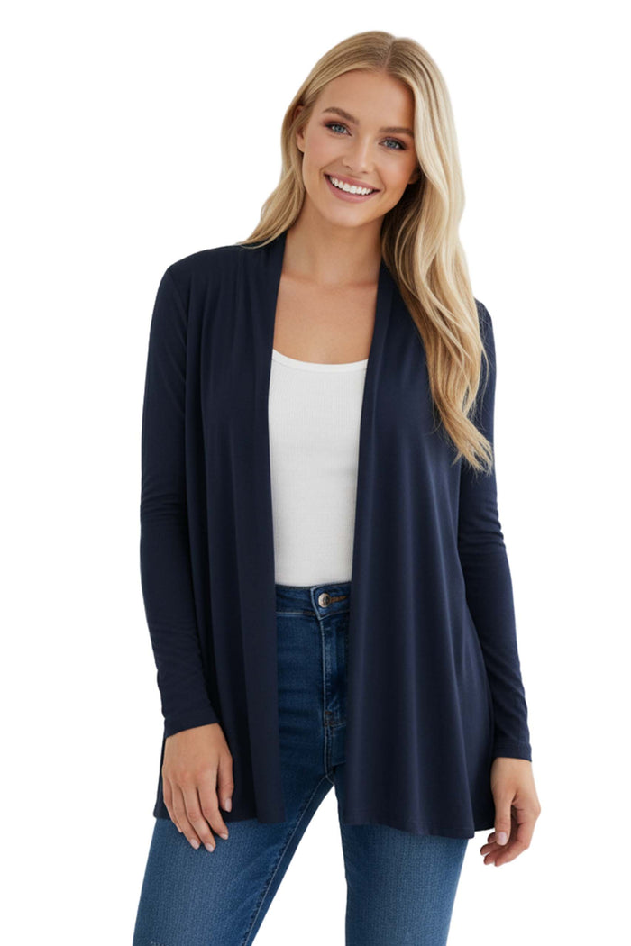 Women’s Long Sleeve Open Front Flowy Knit Cardigan