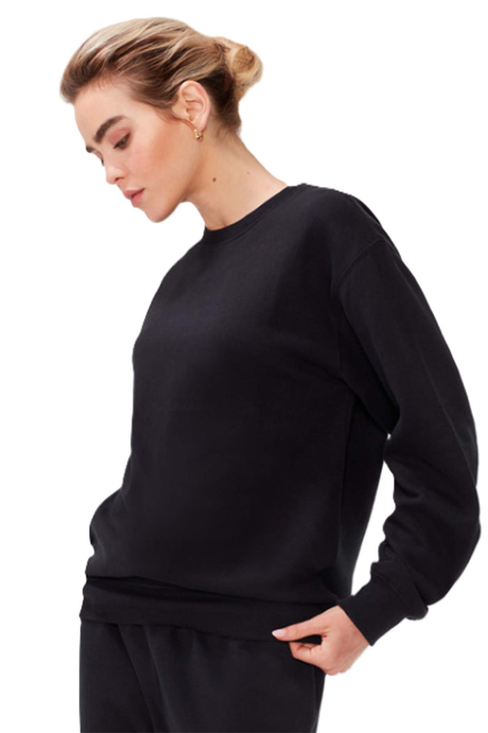 Women's Long Sleeve Crewneck Fleece Pullover Sweatshirt