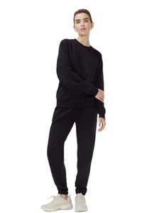 Women's Long Sleeve Crewneck Fleece Pullover Sweatshirt