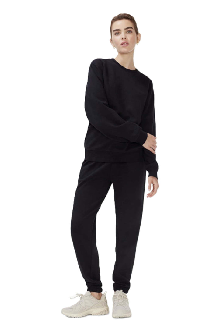 Women's Long Sleeves Fleece Perfect Crewneck & Sweatpants Set