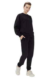 Women's Long Sleeve Crewneck Fleece Pullover Sweatshirt