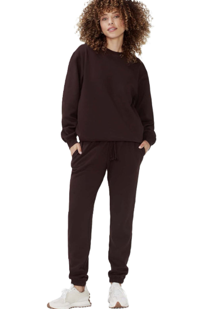 Women's Long Sleeves Fleece Perfect Crewneck & Sweatpants Set