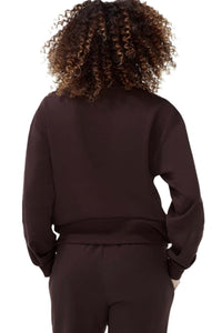 Women's Long Sleeve Crewneck Fleece Pullover Sweatshirt