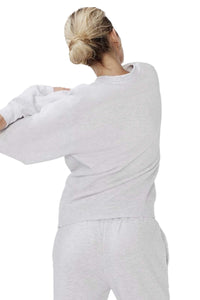 Women's Long Sleeve Crewneck Fleece Pullover Sweatshirt