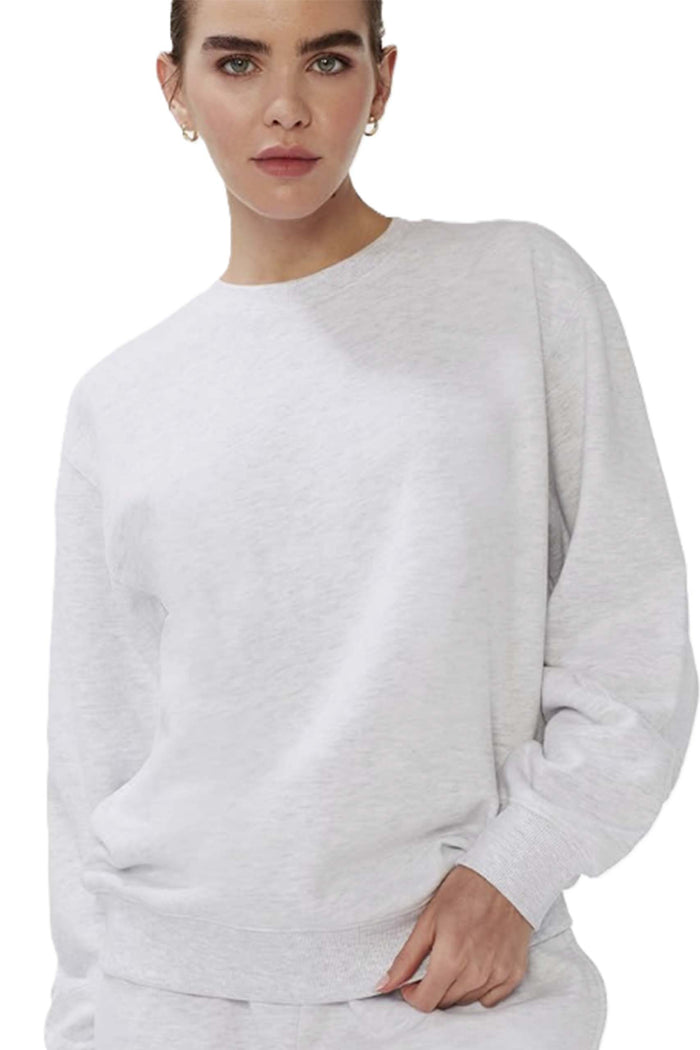 Women's Long Sleeve Crewneck Fleece Pullover Sweatshirt