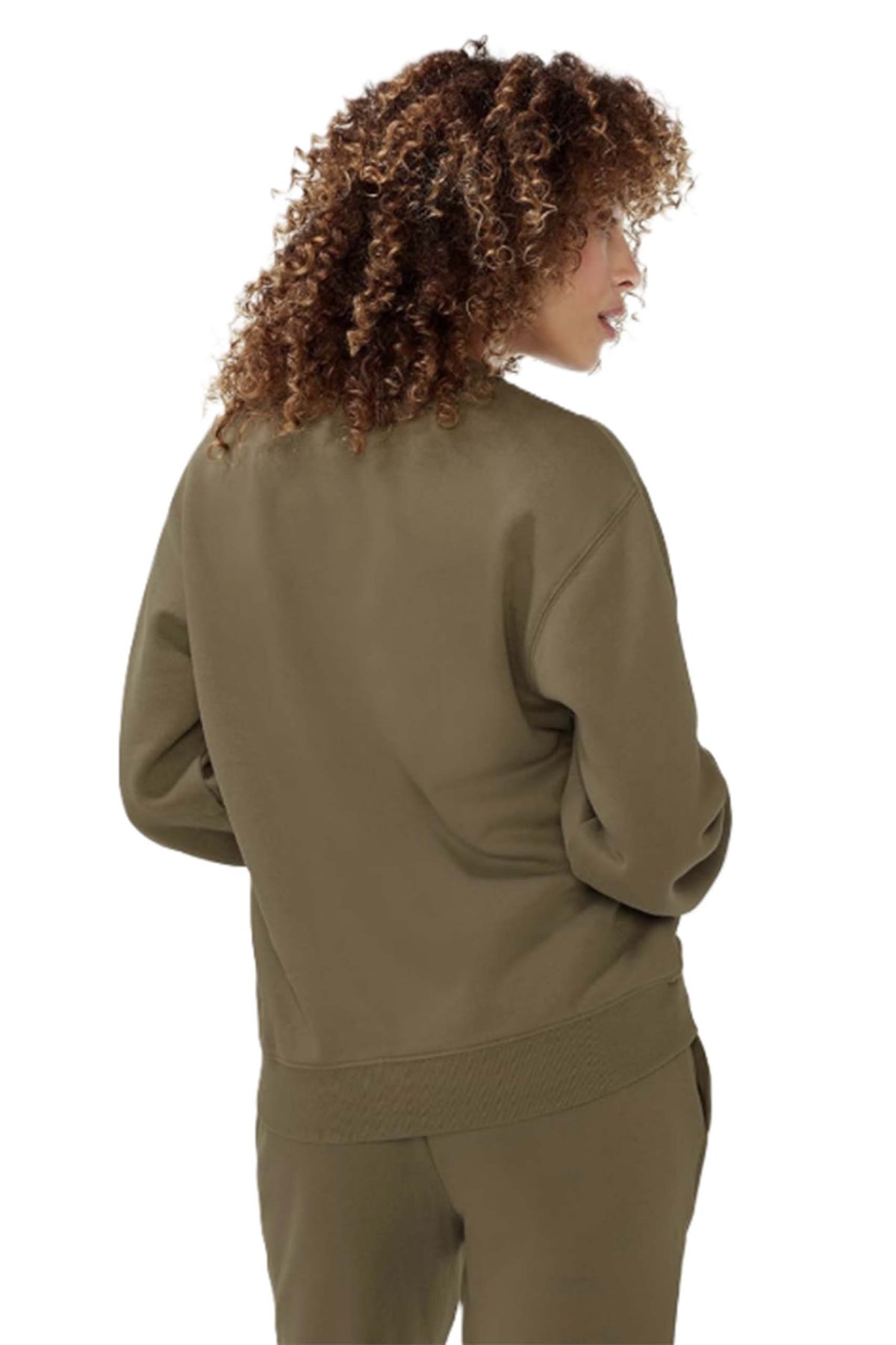 Women's Long Sleeve Crewneck Fleece Pullover Sweatshirt