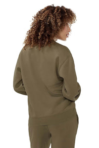 Women's Long Sleeve Crewneck Fleece Pullover Sweatshirt