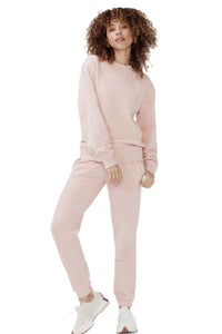 Women's Long Sleeve Crewneck Fleece Pullover Sweatshirt