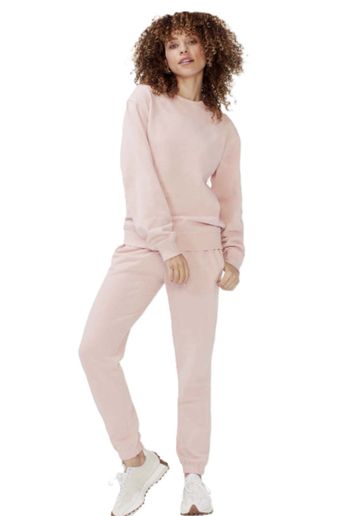 Women's Long Sleeves Fleece Perfect Crewneck & Sweatpants Set