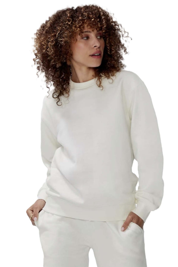 Women's Long Sleeves Fleece Perfect Crewneck & Sweatpants Set