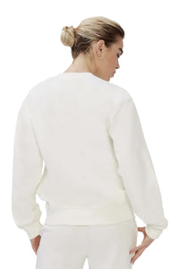Women's Long Sleeve Crewneck Fleece Pullover Sweatshirt