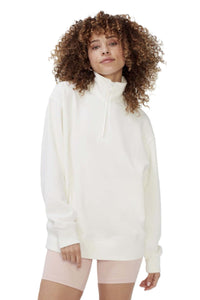 Women's Long Sleeve Half Zip Sweatshirt Fleece Oversized Pullover Sweater