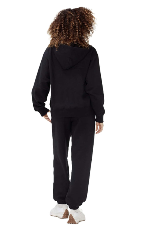 Women's Long Sleeves Fleece Oversize Zip Hoodie & Sweatpants Set