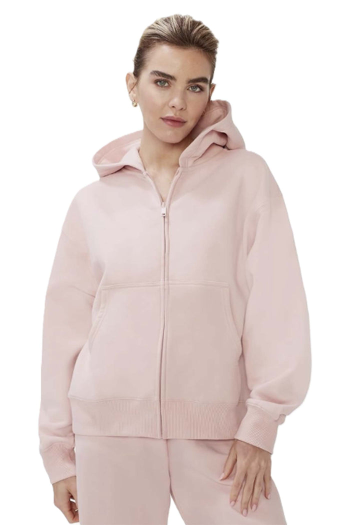 Women's Long Sleeve Boyfriend Fit Zip Fleece Hoodie