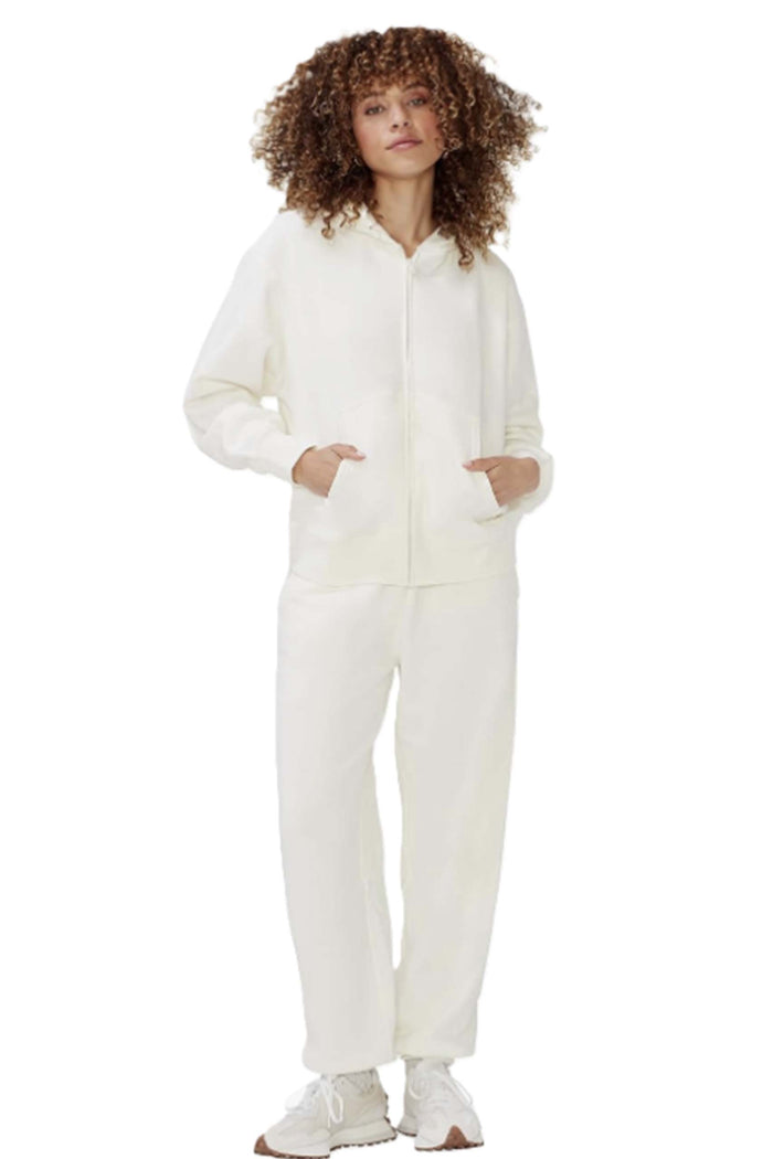 Women's Long Sleeves Fleece Oversize Zip Hoodie & Sweatpants Set