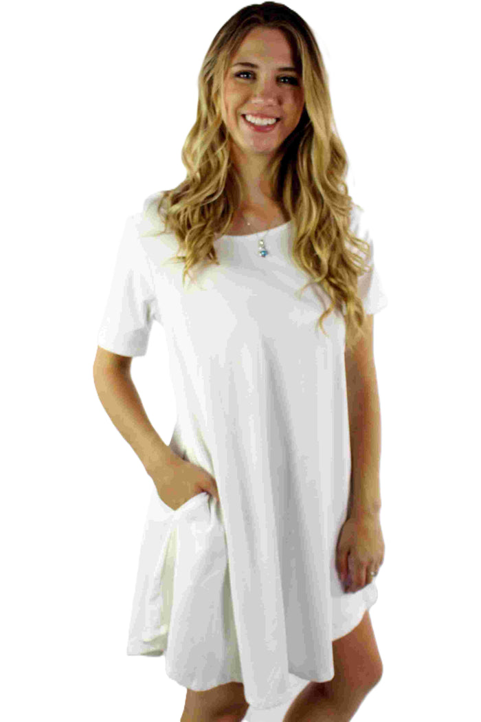 Women's Short Sleeve Pocket Dress