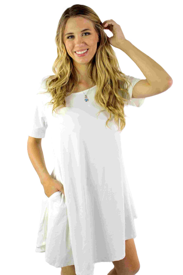 Women's Short Sleeve Pocket Dress