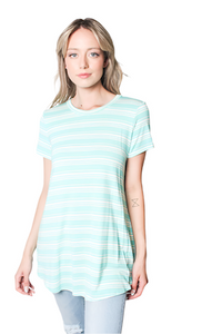 Women's Crew Neck Stripes Shirt