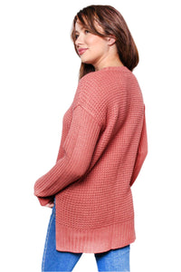Women's Long Sleeves Crew Neck Knitted Sweater