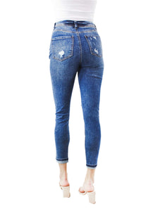 Women's High Waist Distressed Skinny Jeans