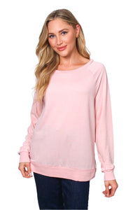 Women's Long Sleeve Rib Cuff & Hem Sweatshirt
