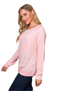 Women's Long Sleeve Rib Cuff & Hem Sweatshirt
