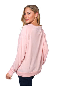 Women's Long Sleeve Rib Cuff & Hem Sweatshirt