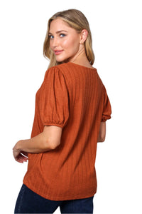 Women's Short Sleeve Lace Knitted Top