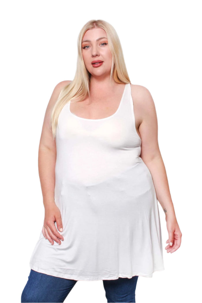 Women's Plus Sleeveless Racerback Long Top