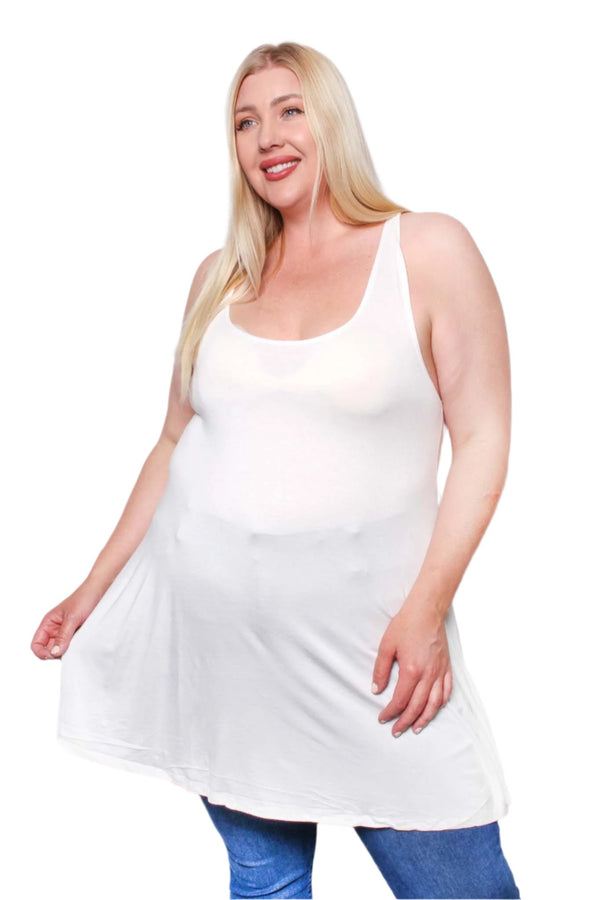Women's Plus Sleeveless Racerback Long Top