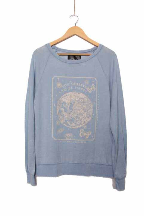 Women's Long Sleeve 'To Be Happy' Graphic Sweatshirt