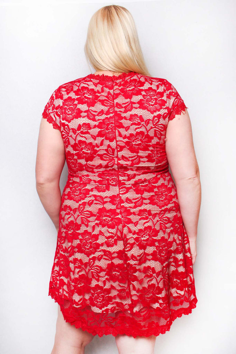 Women's Plus Size Bodycon Lace Dress