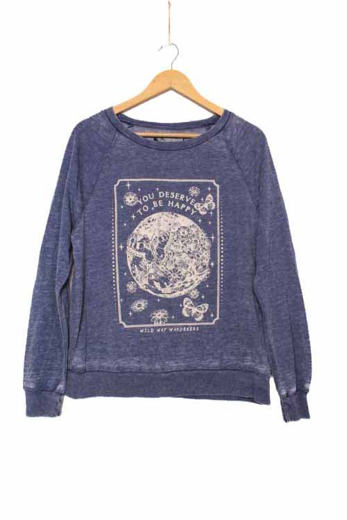 Women's Long Sleeve 'To Be Happy' Graphic Sweatshirt